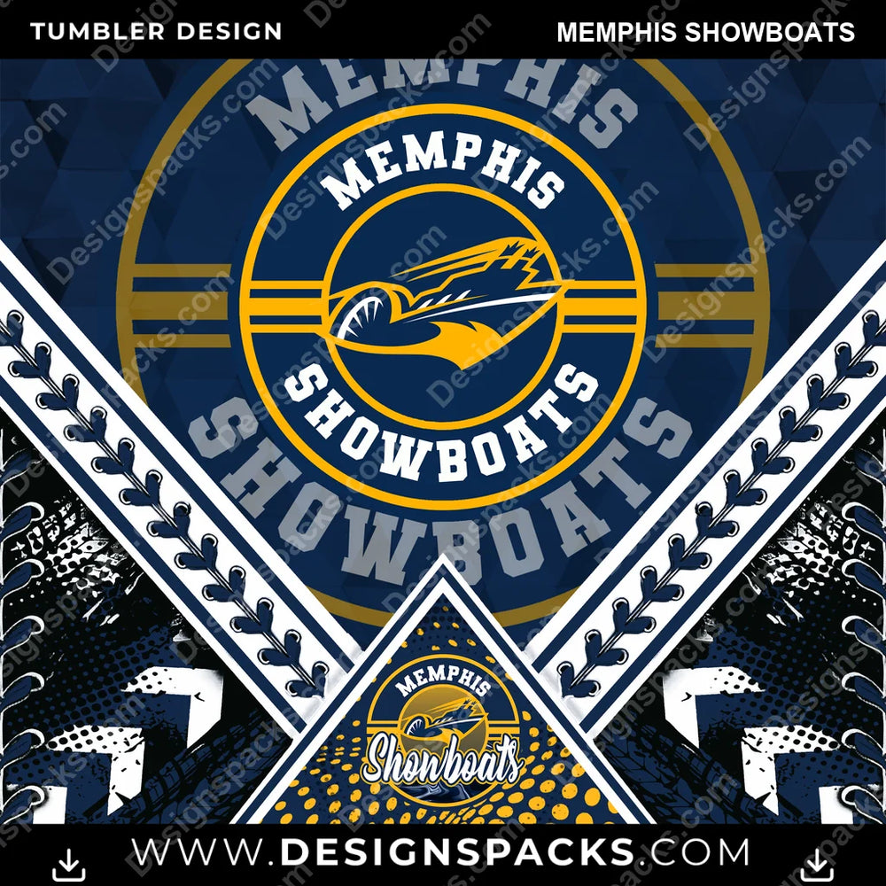 Canada Football Diamond Memphis Showboats CFL Canada Tumbler Digital Wrap Design Download