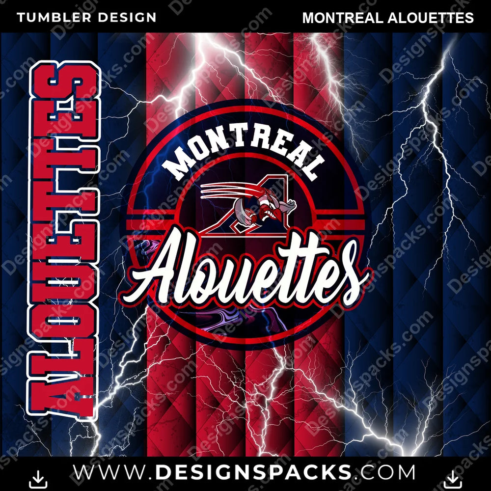 Canada Football Diamond Montreal Alouettes CFL Canada Tumbler Digital Wrap Design Download