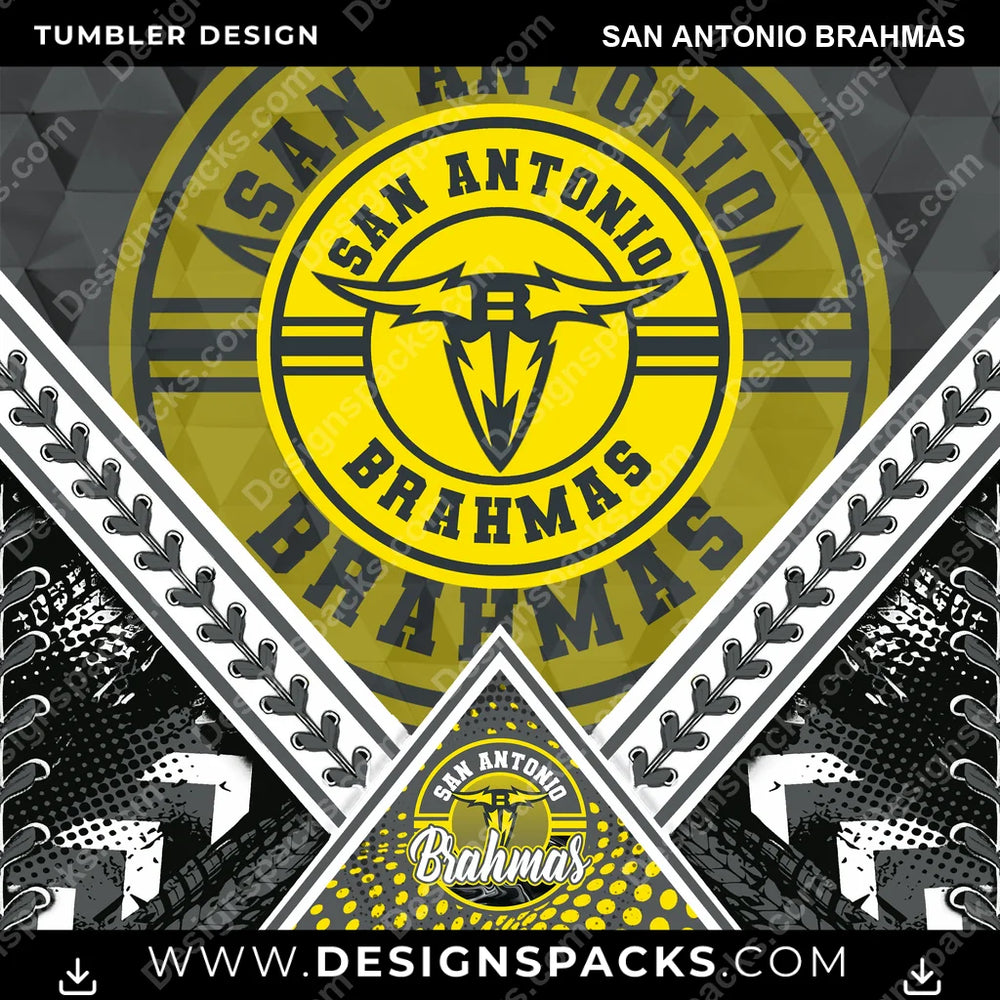 Canada Football Diamond San Antonio Brahmas CFL Canada Tumbler Digital Wrap Design Download