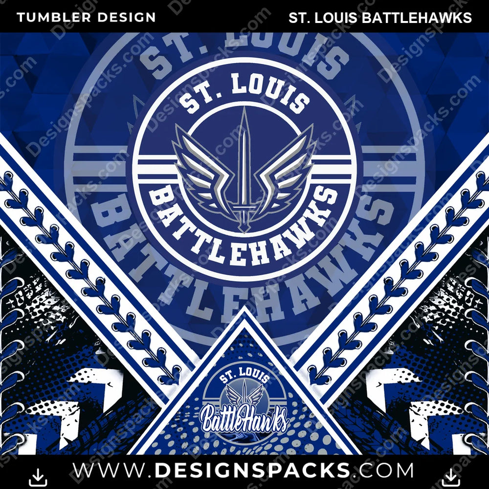 Canada Football Diamond St. Louis Battlehawks CFL Canada Tumbler Digital Wrap Design Download
