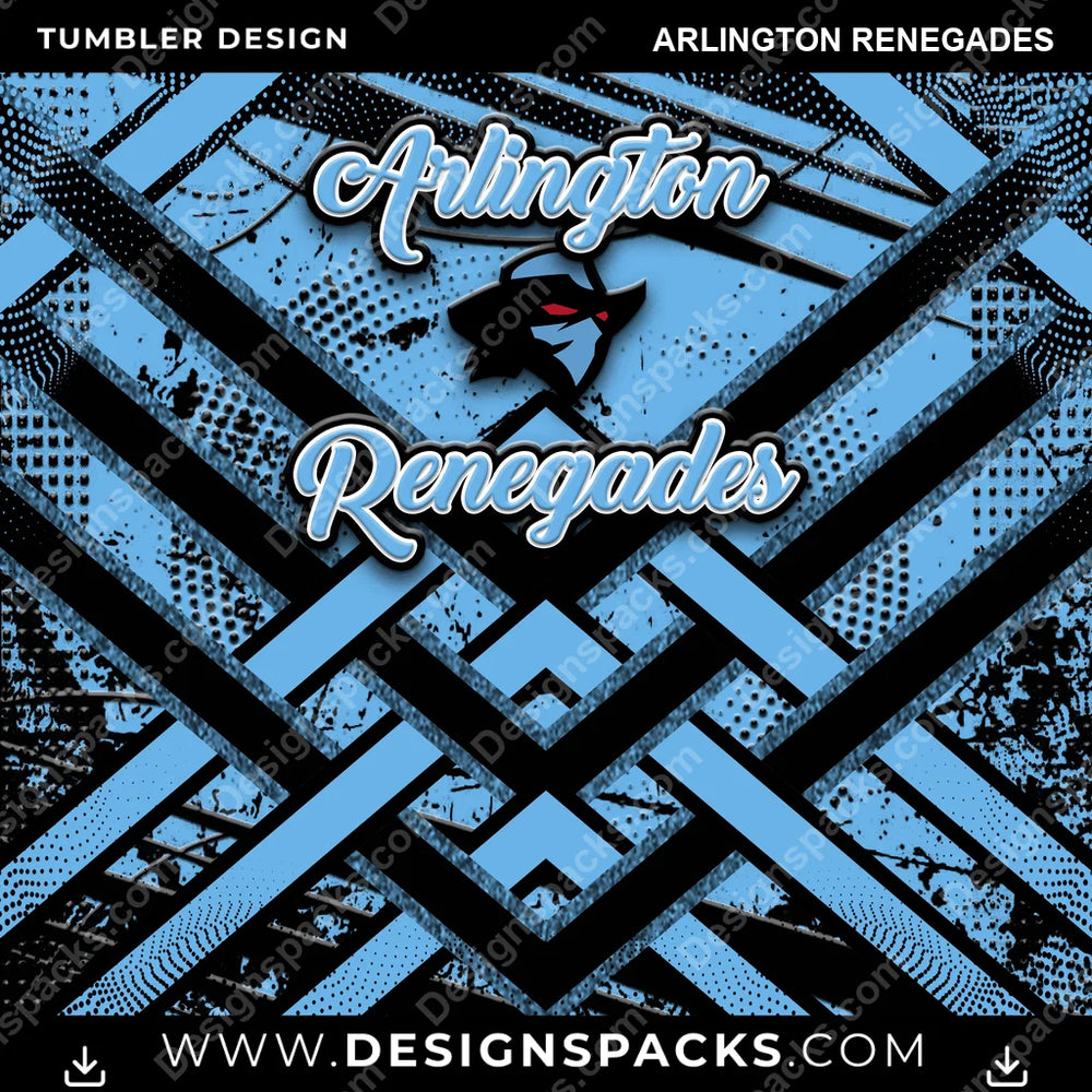 Canada Football Glitter Stripe Arlington Renegades CFL Canada Tumbler Digital Wrap Design Download