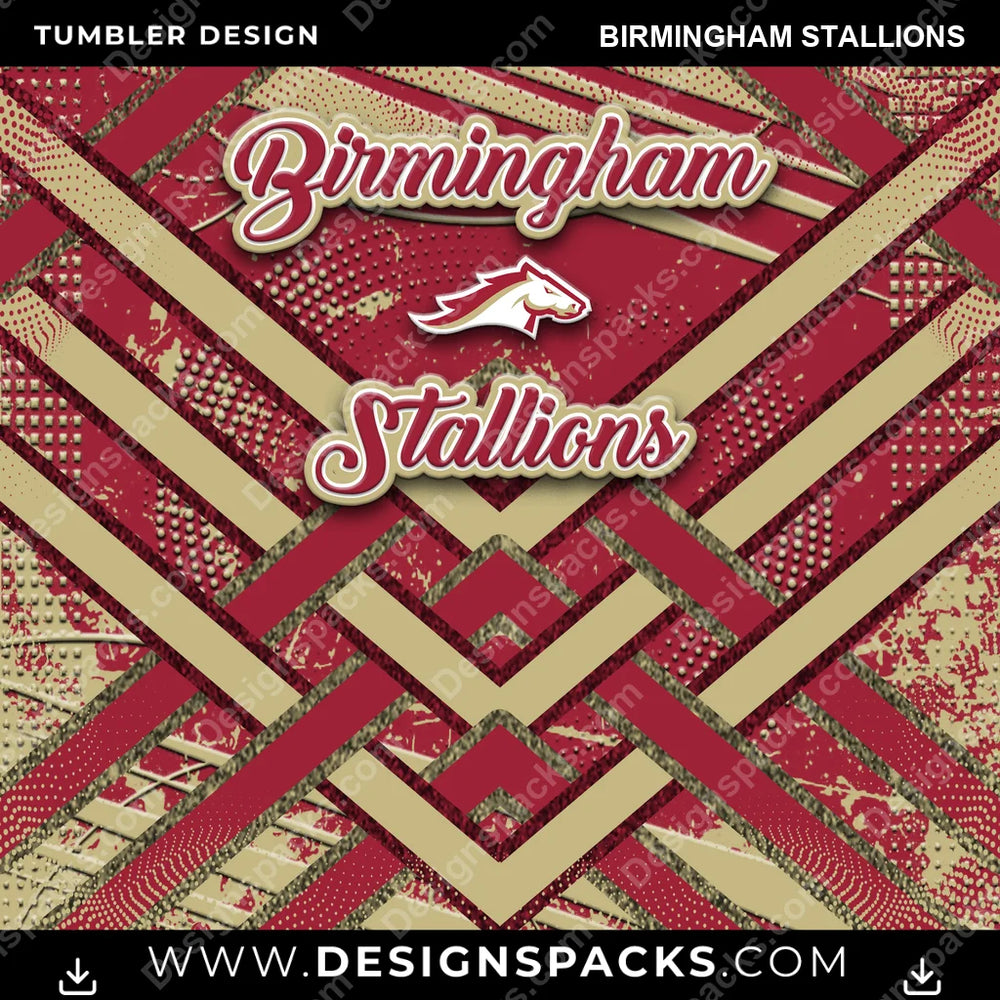 Canada Football Glitter Stripe Birmingham Stallions CFL Canada Tumbler Digital Wrap Design Download