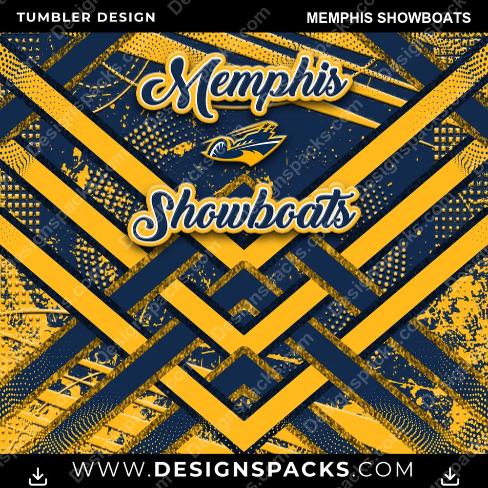 Canada Football Glitter Stripe Memphis Showboats CFL Canada Tumbler Digital Wrap Design Download