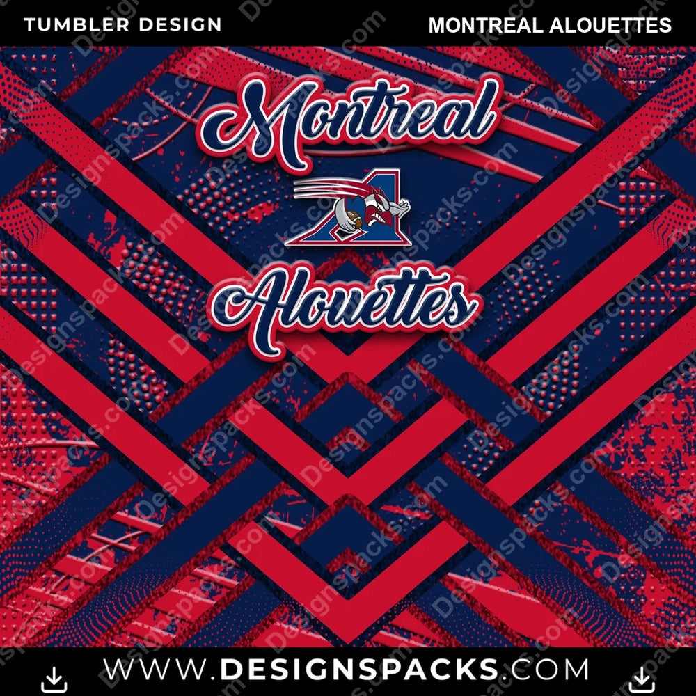 Canada Football Glitter Stripe Montreal Alouettes CFL Canada Tumbler Digital Wrap Design Download