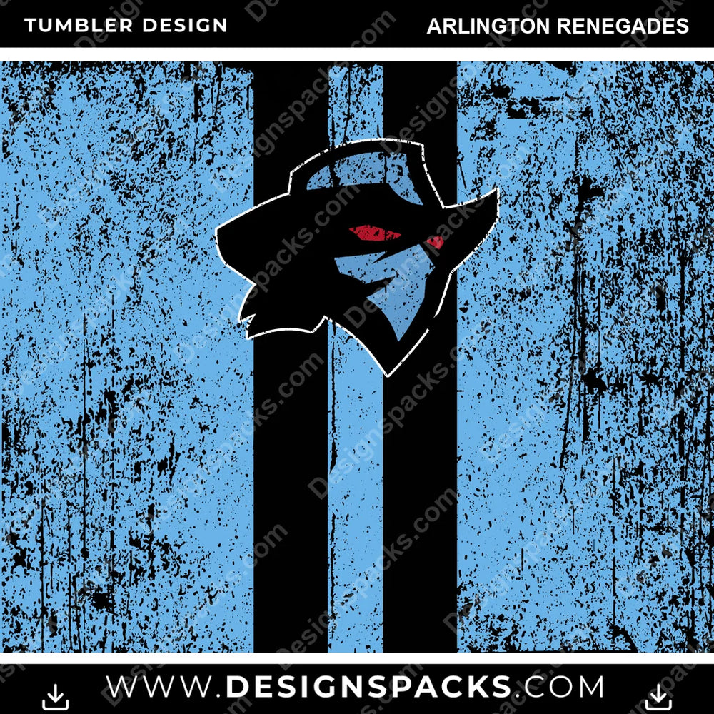 Canada Football Grunge Arlington Renegades CFL Canada Tumbler Digital Wrap Design Download