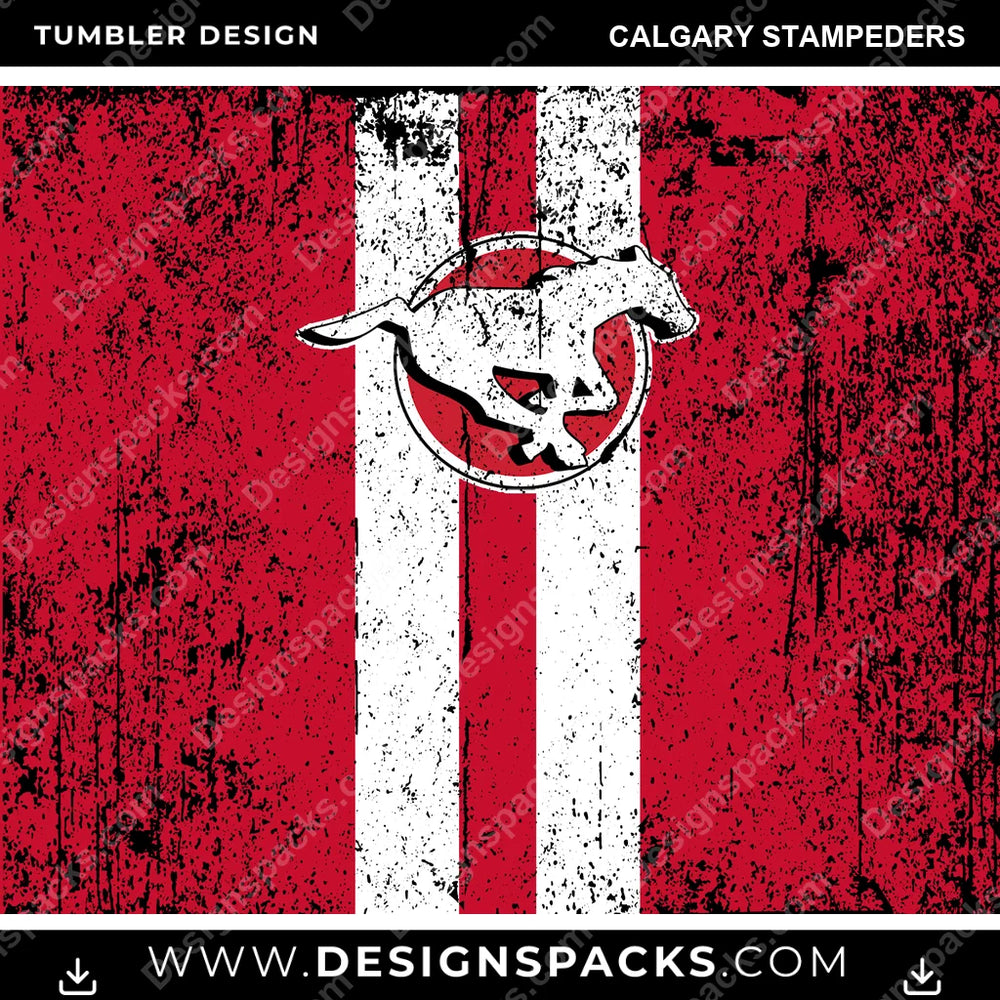 Canada Football Grunge Calgary Stampeders CFL Canada Tumbler Digital Wrap Design Download