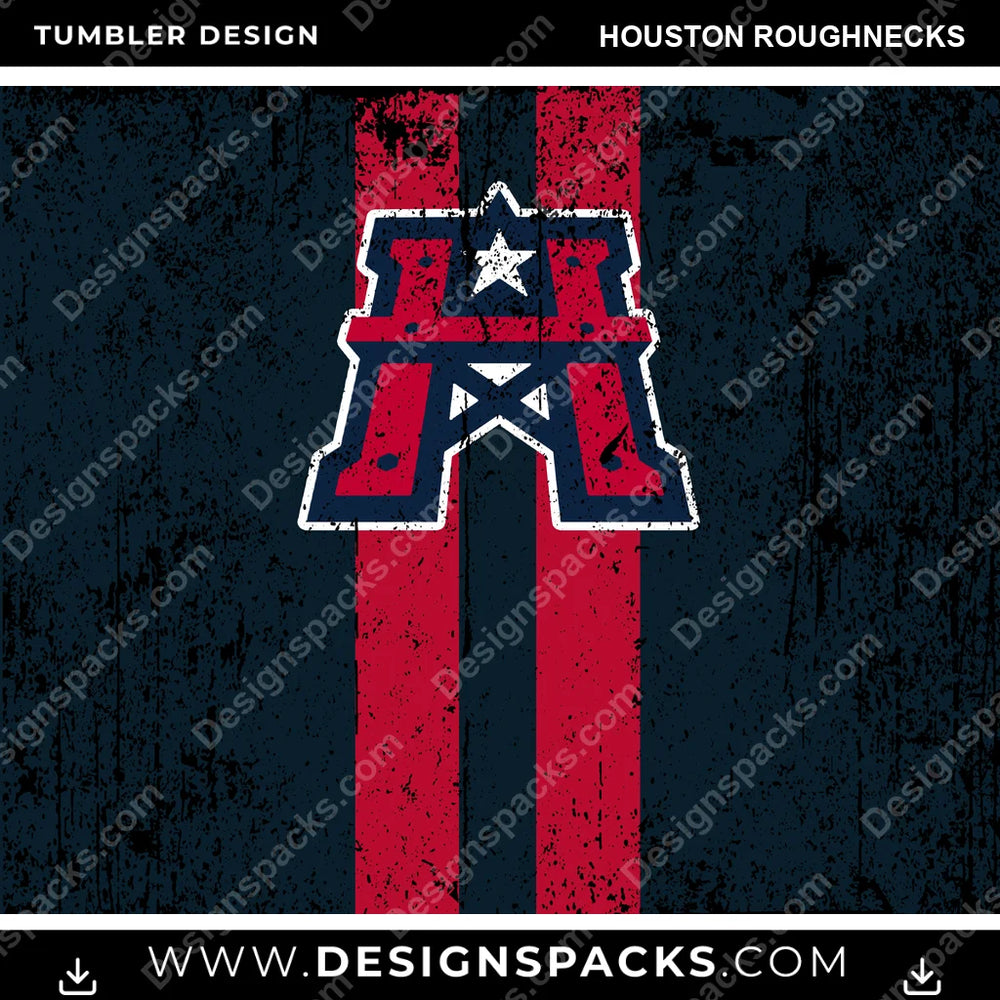 Canada Football Grunge Houston Roughnecks CFL Canada Tumbler Digital Wrap Design Download