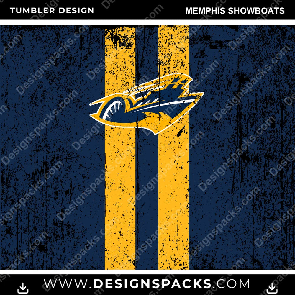 Canada Football Grunge Memphis Showboats CFL Canada Tumbler Digital Wrap Design Download