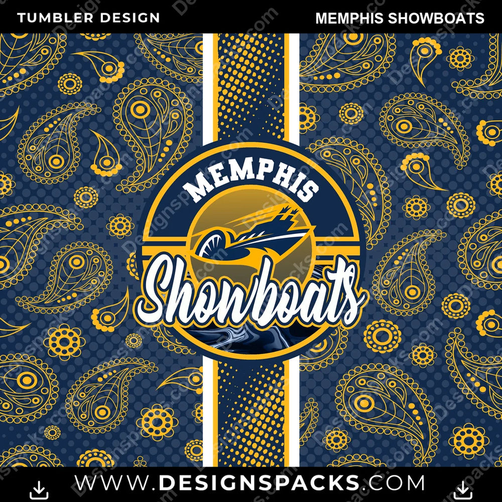 Canada Football Handkerchief Memphis Showboats CFL Canada Tumbler Digital Wrap Design Download
