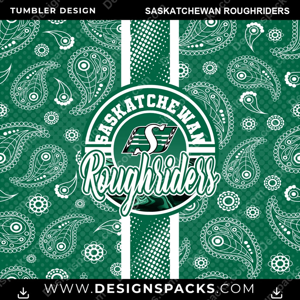 Canada Football Handkerchief Saskatchewan Roughriders CFL Canada Tumbler Digital Wrap Design Download