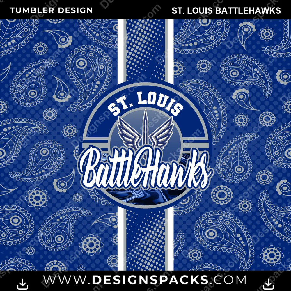 Canada Football Handkerchief St. Louis Battlehawks CFL Canada Tumbler Digital Wrap Design Download