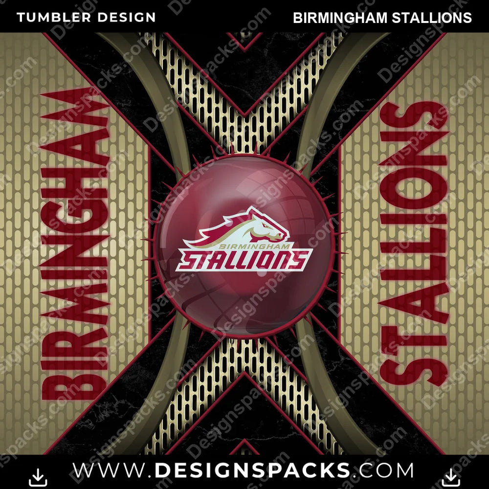 Canada Football Metal Grating Birmingham Stallions CFL Canada Tumbler Digital Wrap Design Download