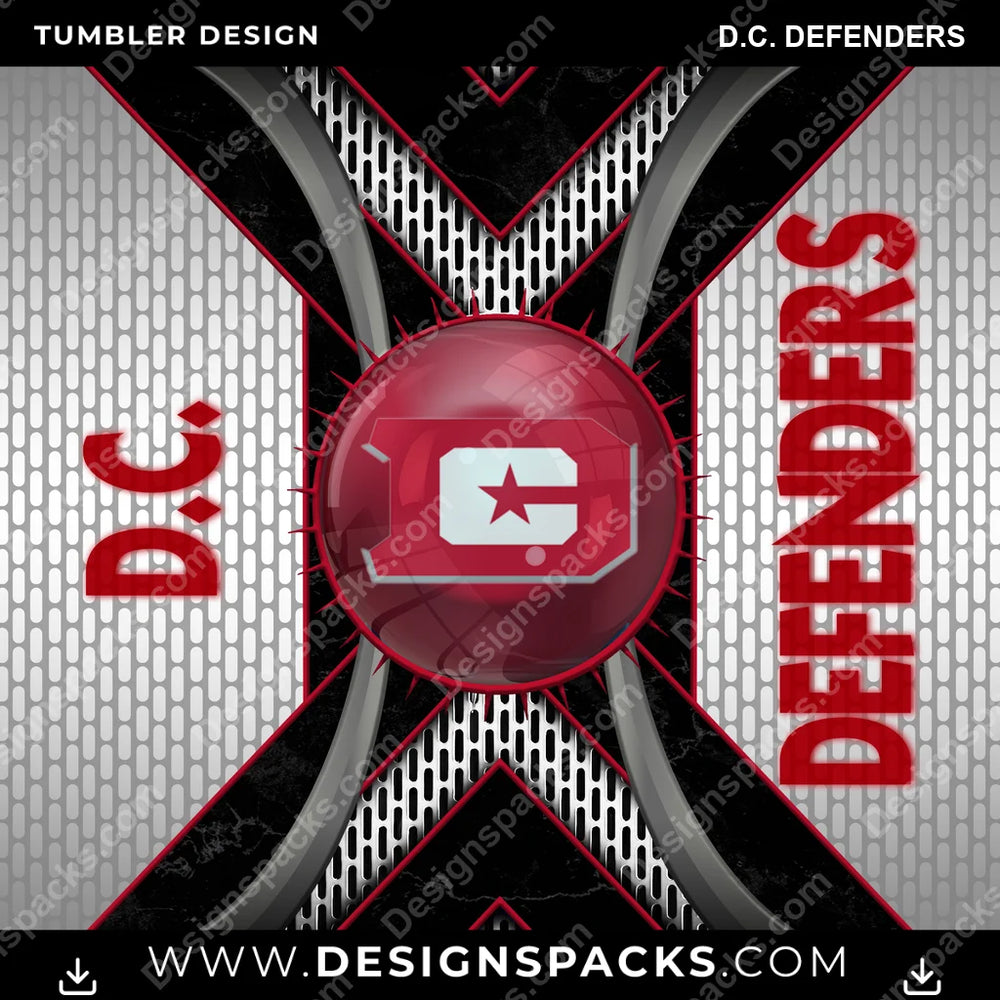 Canada Football Metal Grating D.C. Defenders CFL Canada Tumbler Digital Wrap Design Download