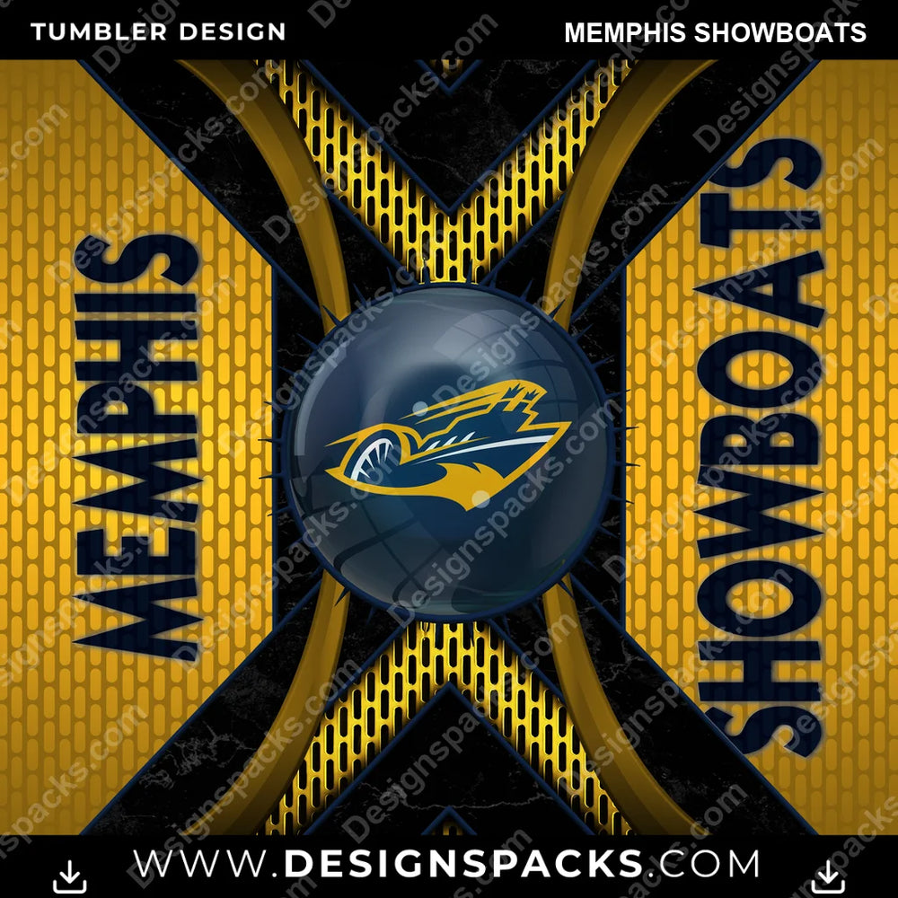 Canada Football Metal Grating Memphis Showboats CFL Canada Tumbler Digital Wrap Design Download