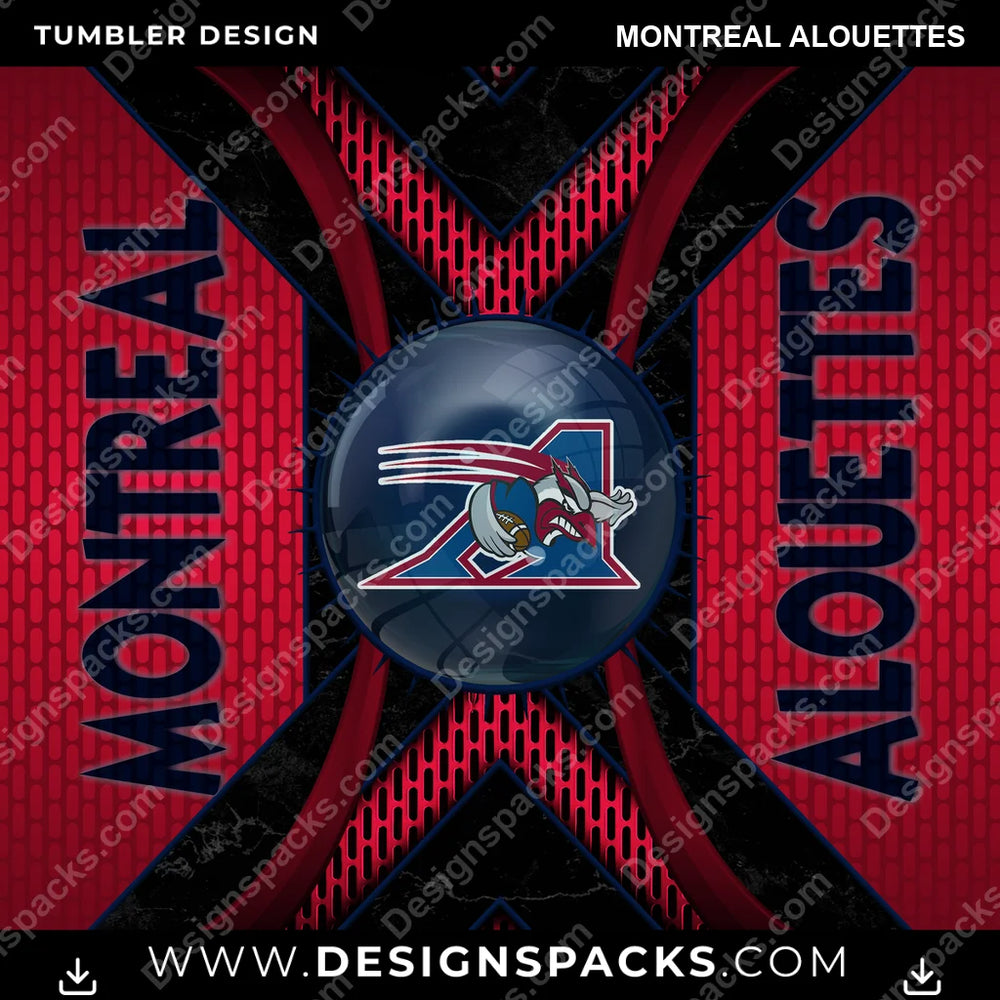 Canada Football Metal Grating Montreal Alouettes CFL Canada Tumbler Digital Wrap Design Download