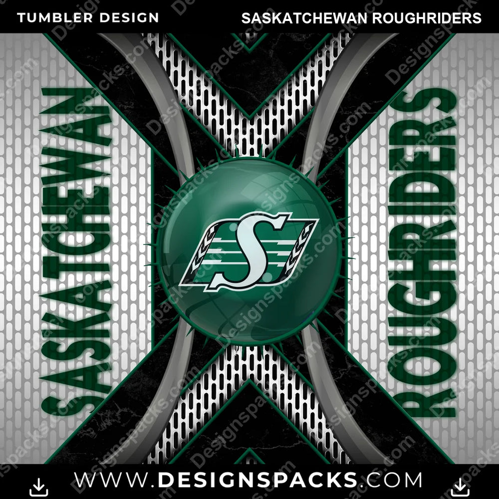Canada Football Metal Grating Saskatchewan Roughriders CFL Canada Tumbler Digital Wrap Design Download