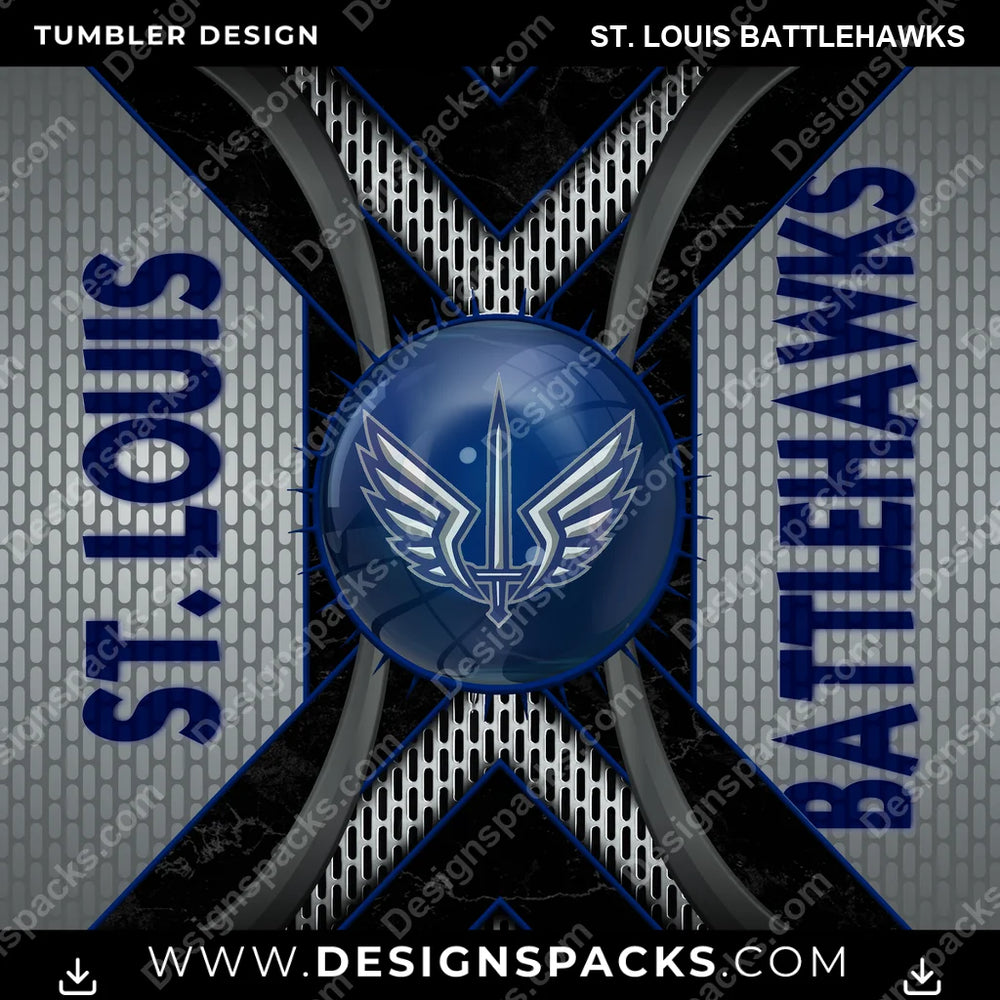 Canada Football Metal Grating St. Louis Battlehawks CFL Canada Tumbler Digital Wrap Design Download