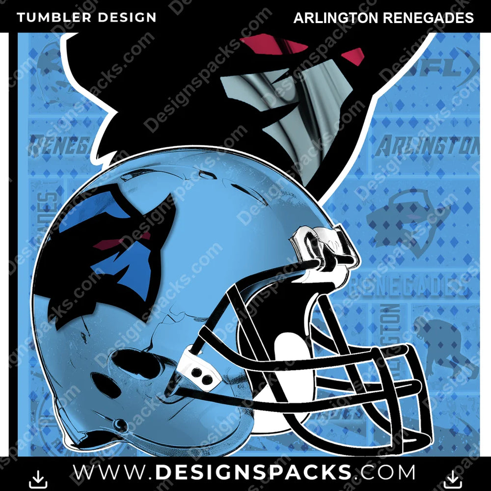 Canada Football Posters Arlington Renegades CFL Canada Tumbler Digital Wrap Design Download