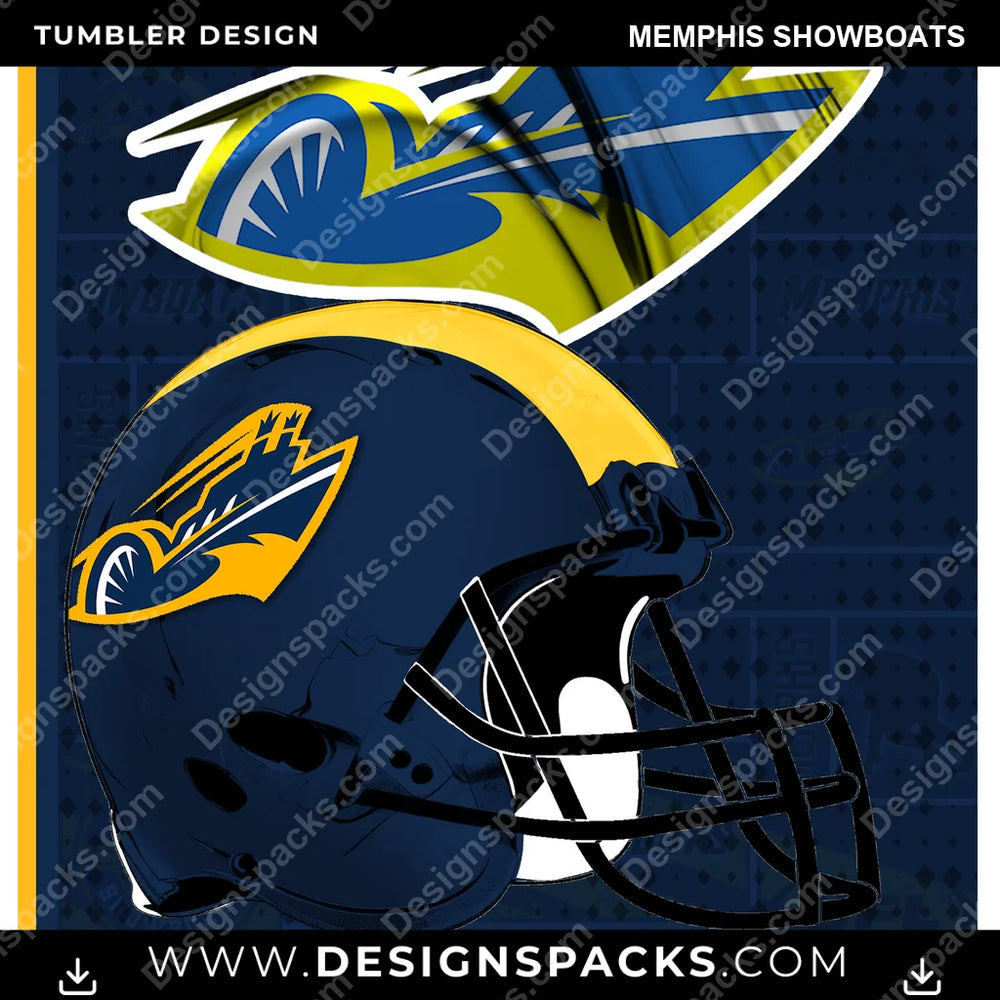Canada Football Posters Memphis Showboats CFL Canada Tumbler Digital Wrap Design Download