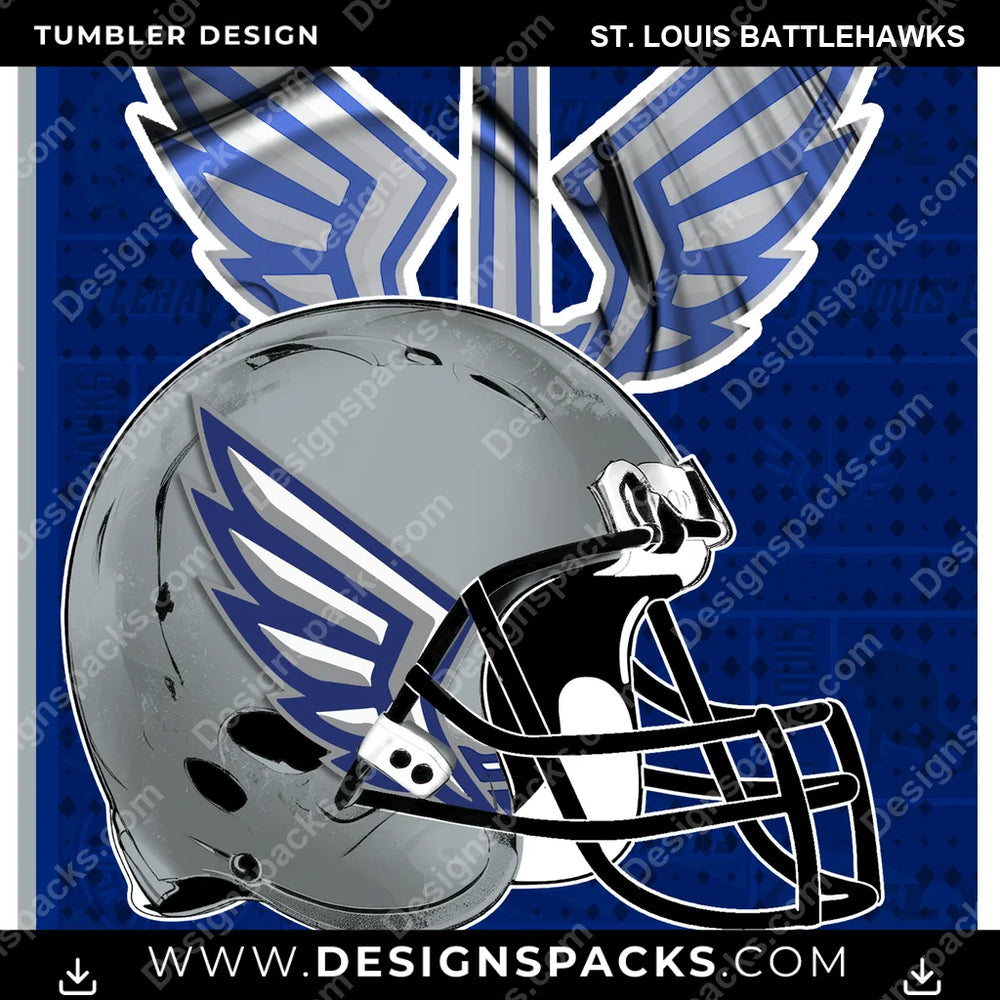 Canada Football Posters St. Louis Battlehawks CFL Canada Tumbler Digital Wrap Design Download