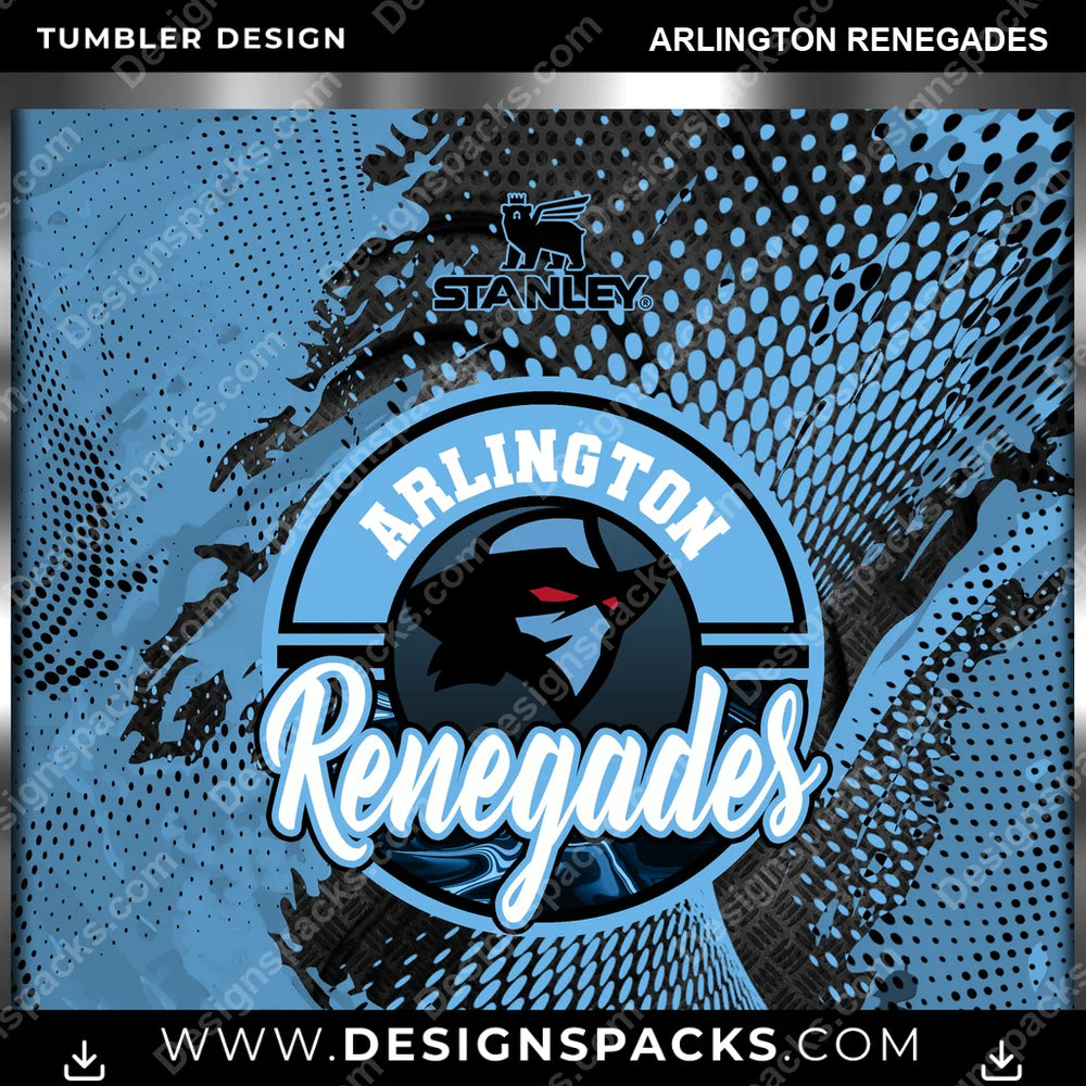 Canada Football Stanley Arlington Renegades CFL Canada Tumbler Digital Wrap Design Download