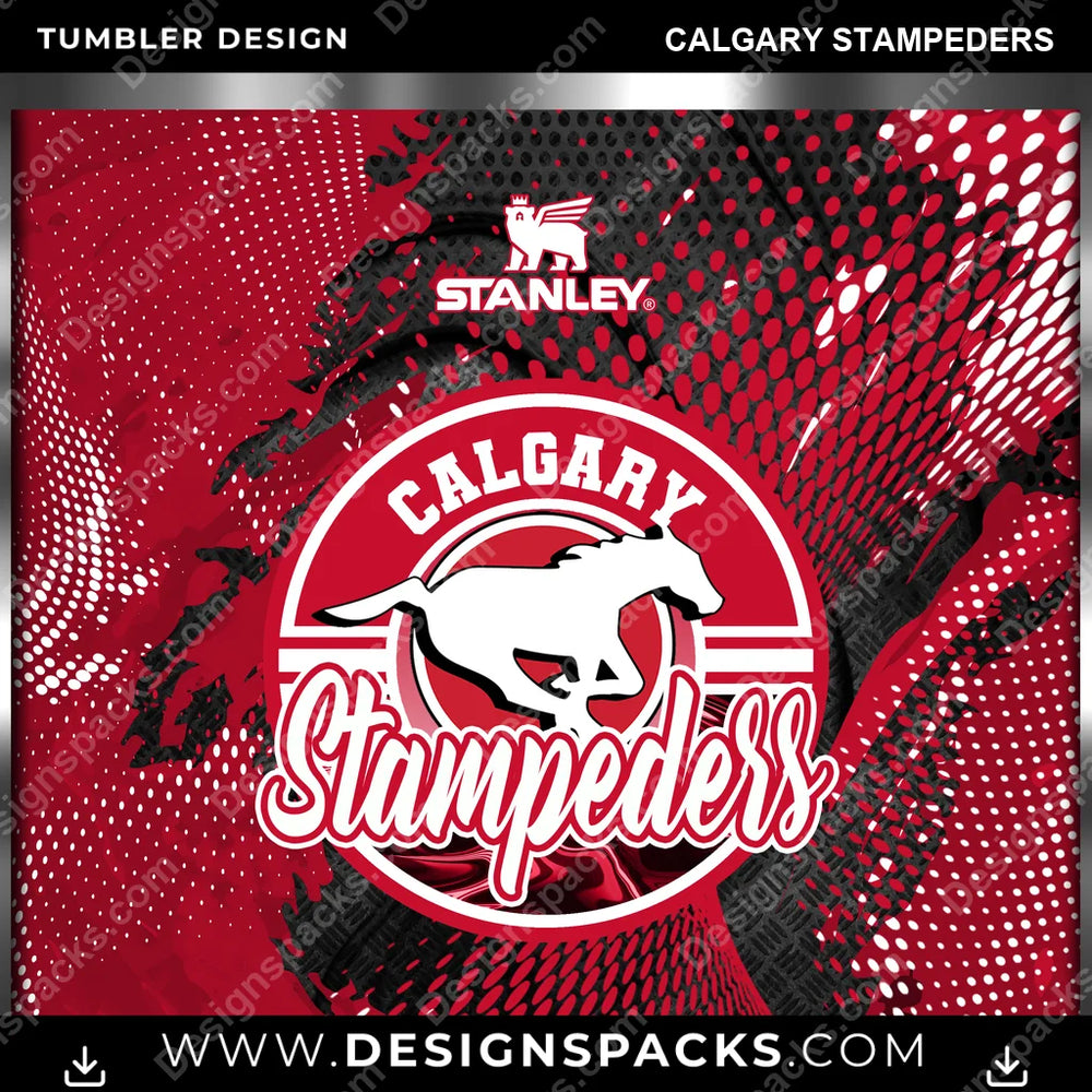Canada Football Stanley Calgary Stampeders CFL Canada Tumbler Digital Wrap Design Download