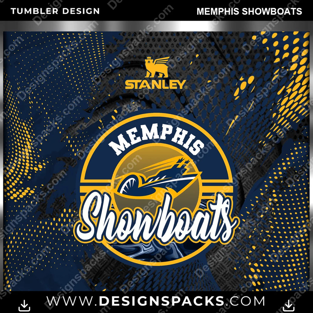 Canada Football Stanley Memphis Showboats CFL Canada Tumbler Digital Wrap Design Download