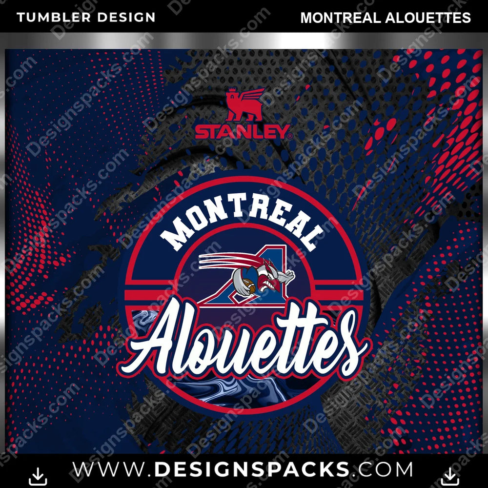 Canada Football Stanley Montreal Alouettes CFL Canada Tumbler Digital Wrap Design Download