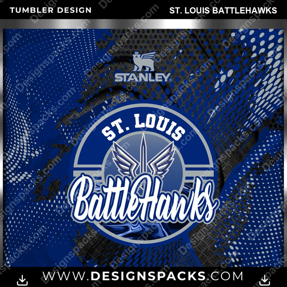 Canada Football Stanley St. Louis Battlehawks CFL Canada Tumbler Digital Wrap Design Download