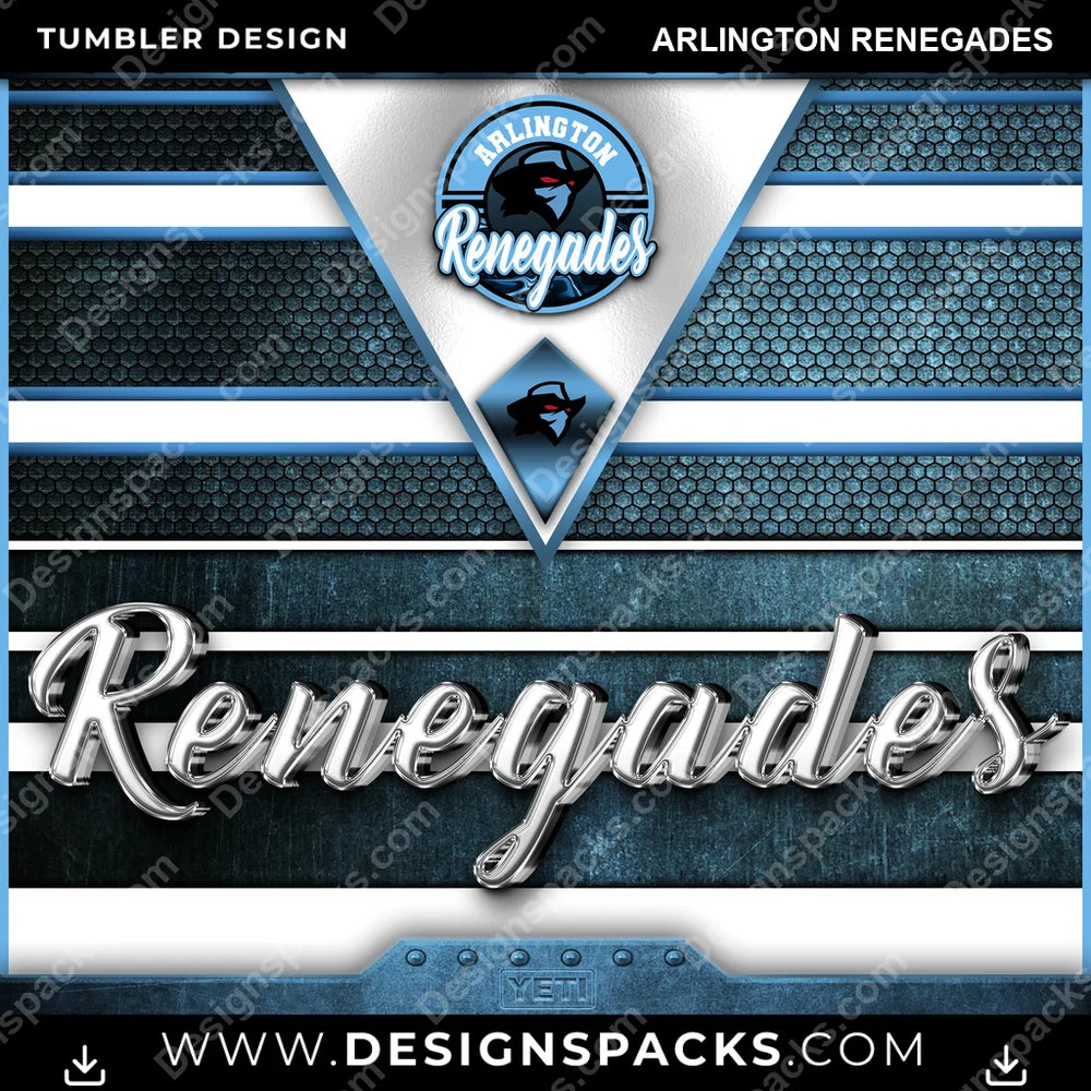Canada Football YETI Arlington Renegades CFL Canada Tumbler Digital Wrap Design Download