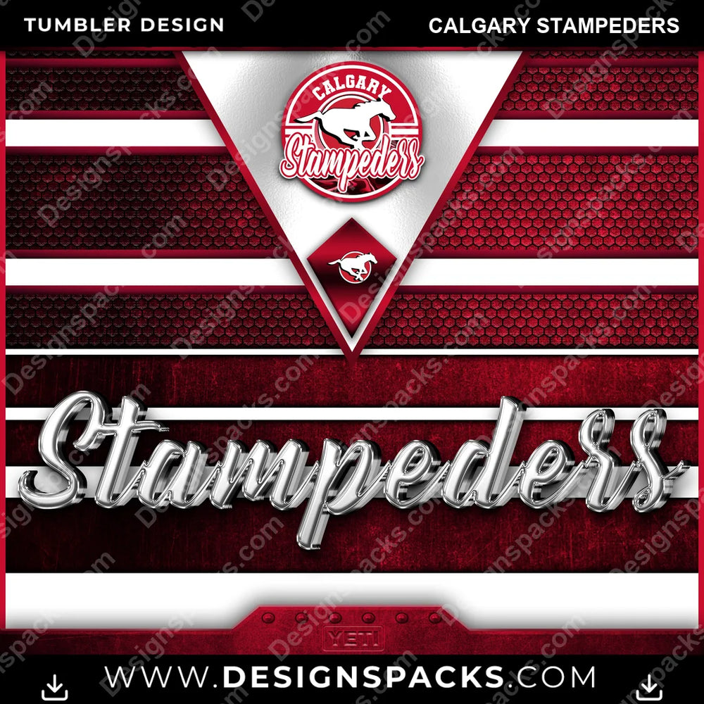 Canada Football YETI Calgary Stampeders CFL Canada Tumbler Digital Wrap Design Download