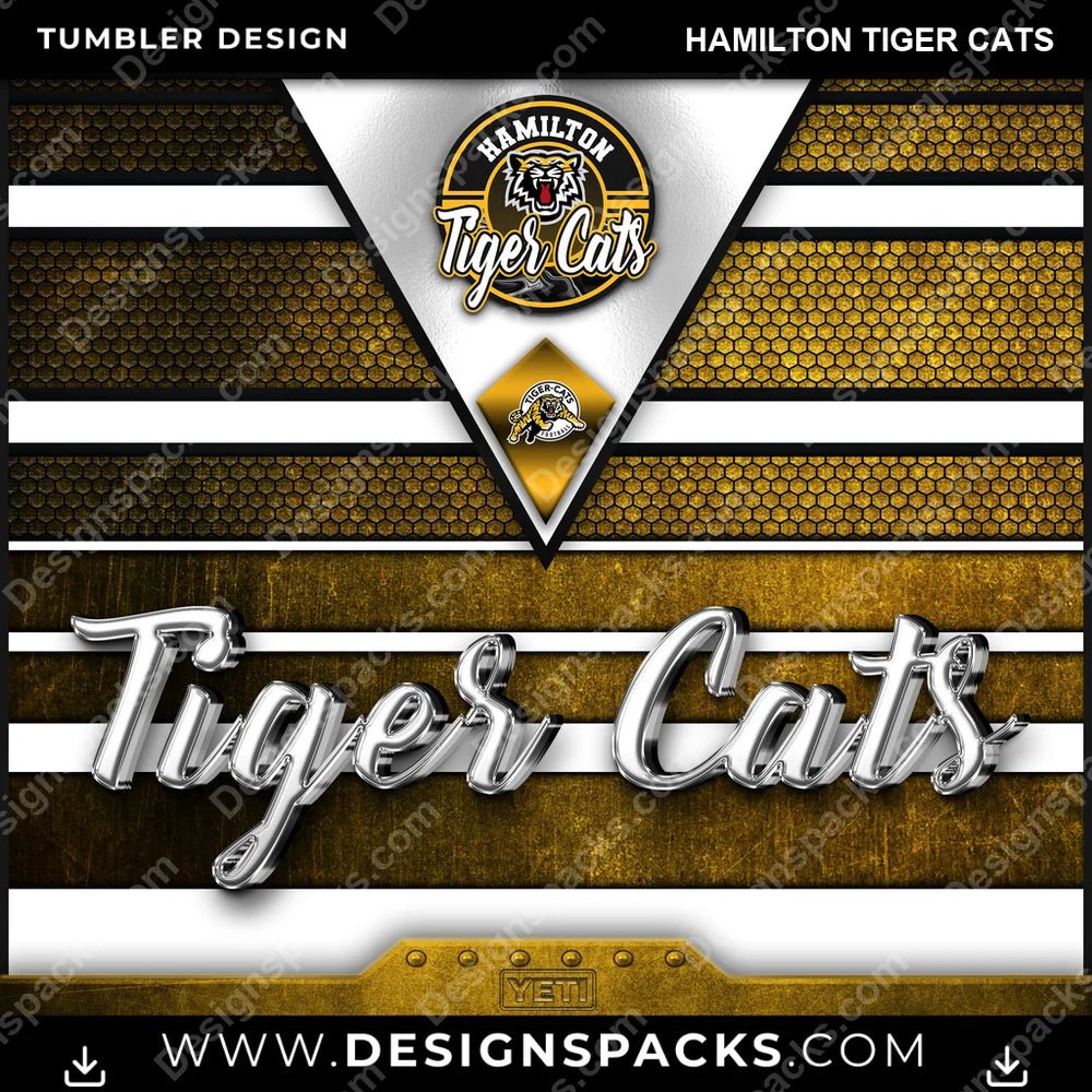 Canada Football YETI Hamilton Tiger Cats CFL Canada Tumbler Digital Wrap Design Download