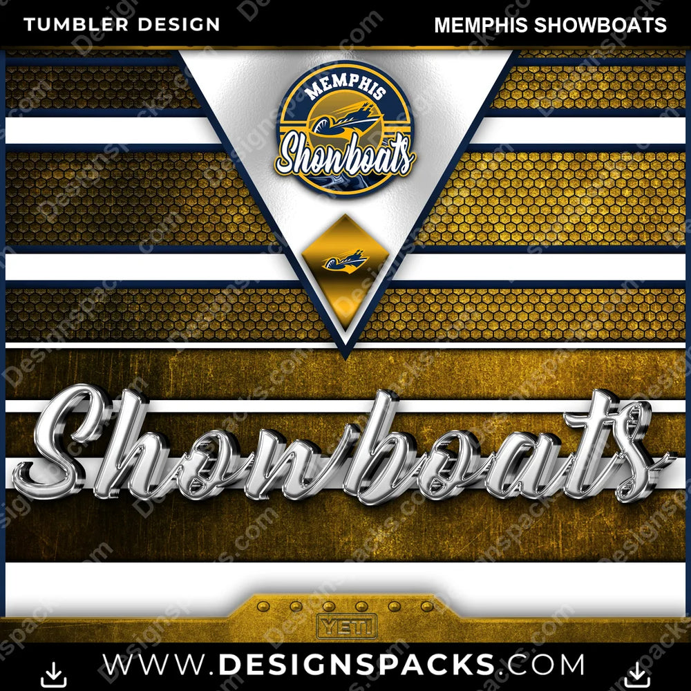 Canada Football YETI Memphis Showboats CFL Canada Tumbler Digital Wrap Design Download