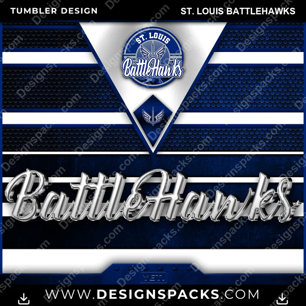 Canada Football YETI St. Louis Battlehawks CFL Canada Tumbler Digital Wrap Design Download
