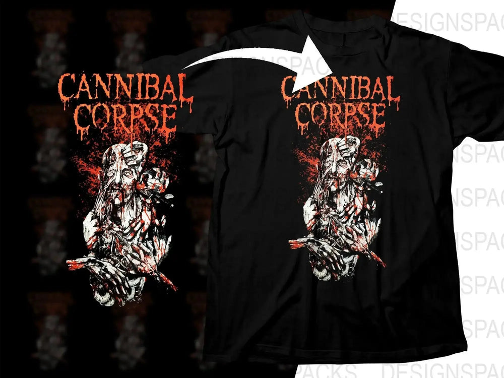 Cannibal Corpse Rock Music Band Graphic Design Unique Art Png Halftone Digital Download
