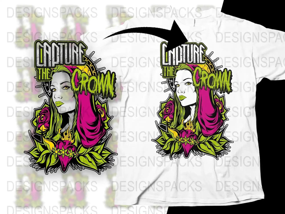 Capture The Crown Rock Band Stylish Graphic Print Png Design Digital Download