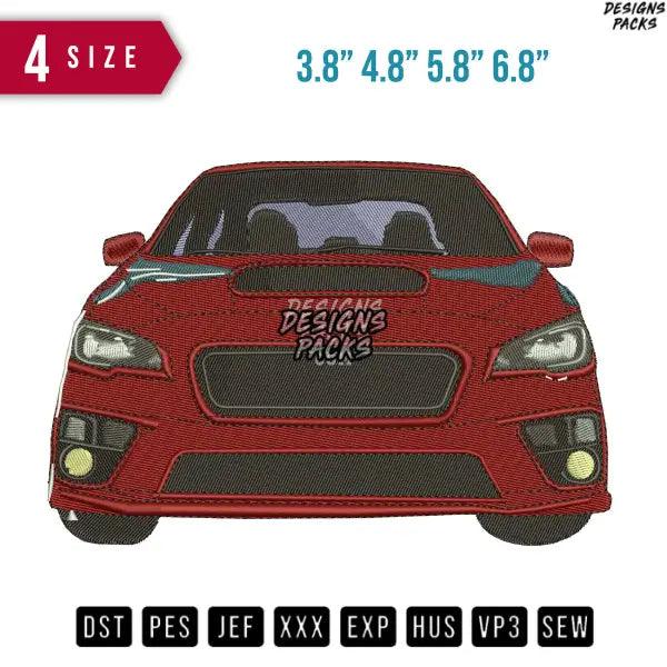 Car Red front Embroidery Design