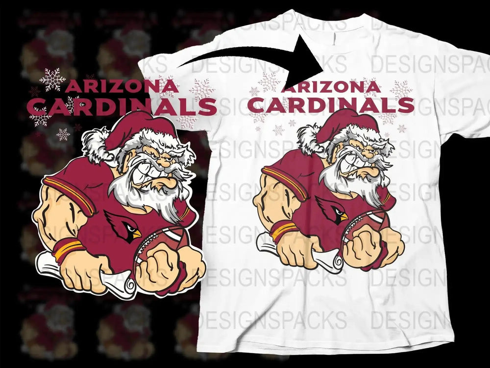 CAR Team Christmas Football Santa Png Digital Download