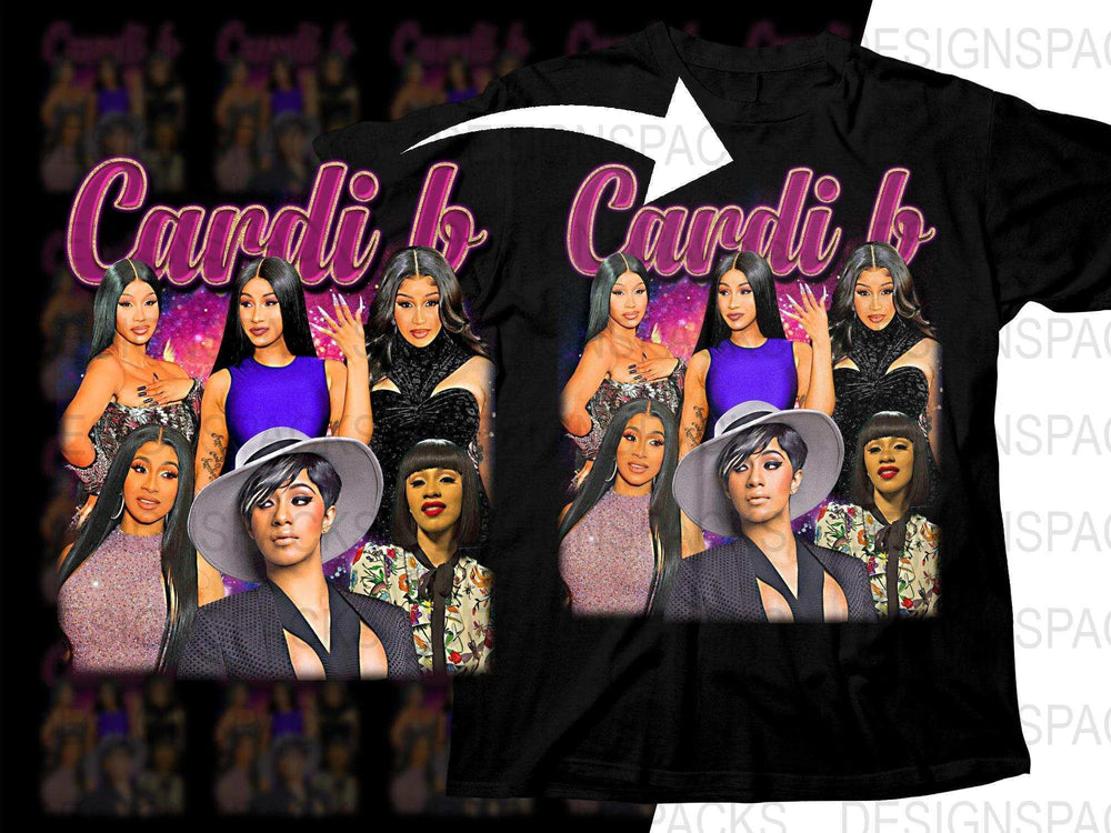 Cardi B Colorful Trendy Design Music Bootleg Png Digital Download