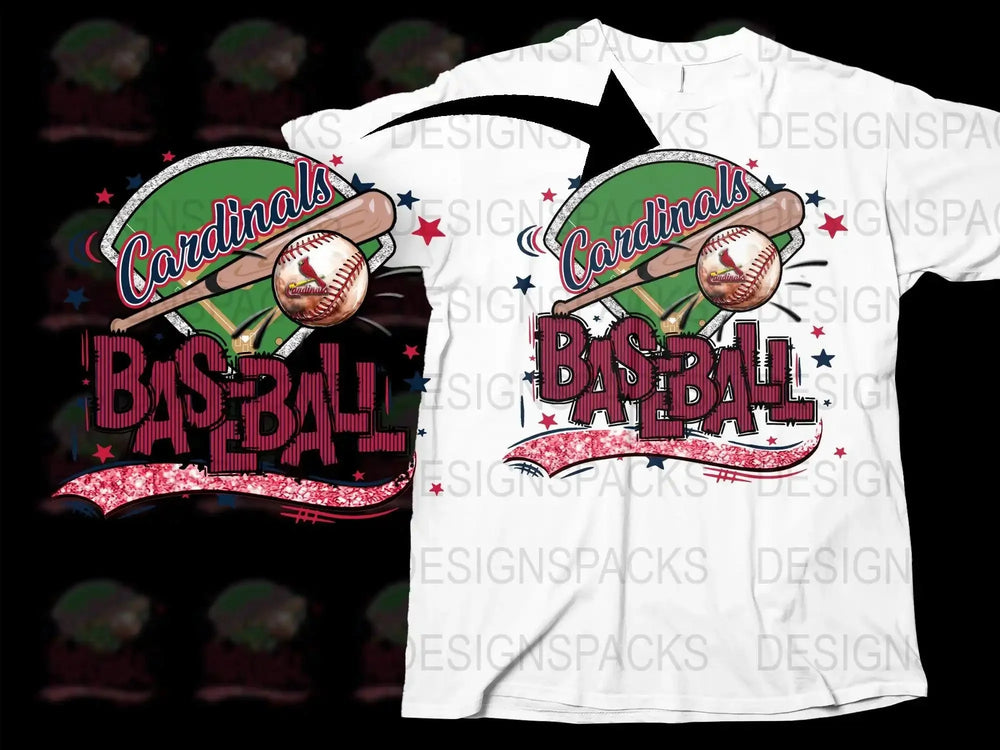 Cardinals Baseball Graphic Stylish Png Digital Download