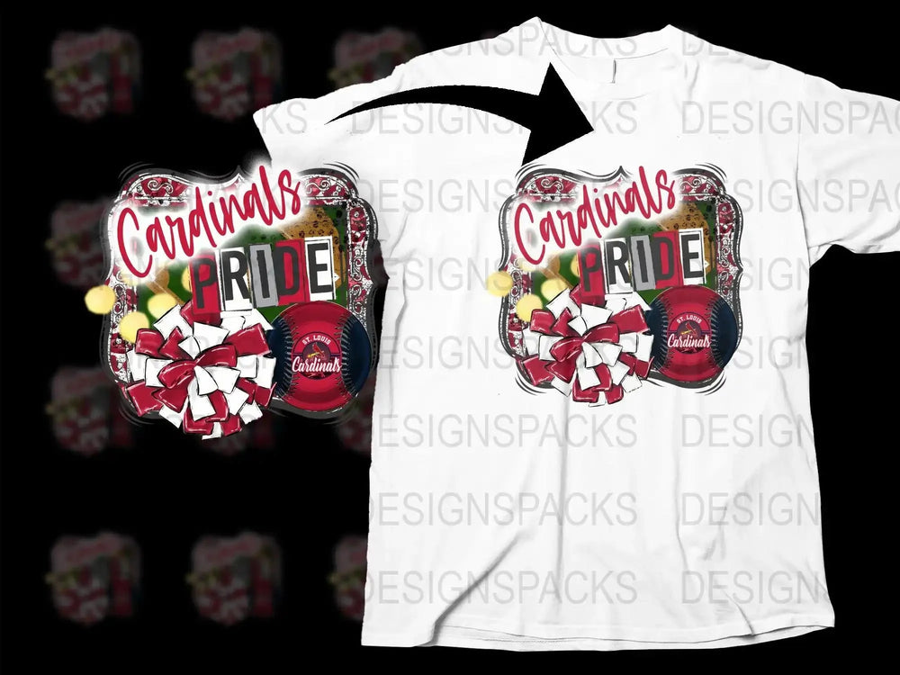 Cardinals Pride St. Louis Sports Fan Graphic Png Digital Download