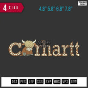 Carhartt Cow Embroidery Design