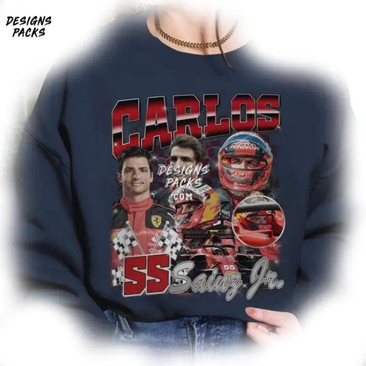 Carlos Sainz Bootleg Rap Fan Jr Vintage Png Design