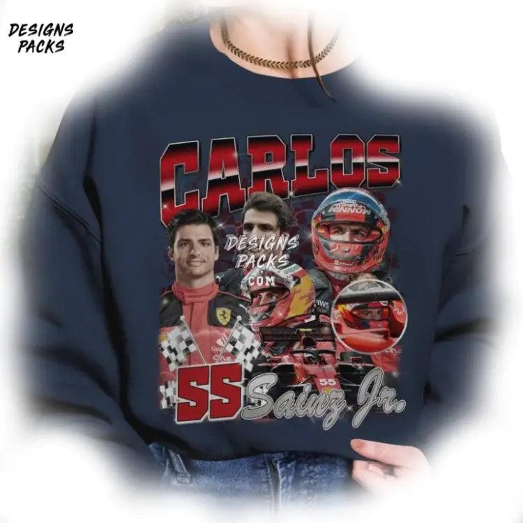 Carlos Sainz Bootleg Rap Fan Jr Vintage Png Design