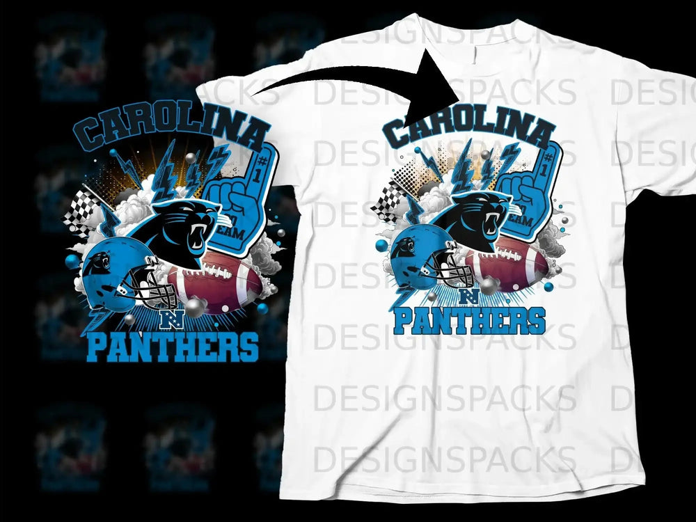 Carolina Panthers Football Team Graphic T-Shirt