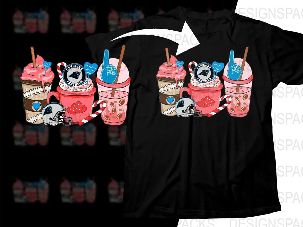 Carolina Panthers Valentine Drink Fan Apparel Png Digital Download