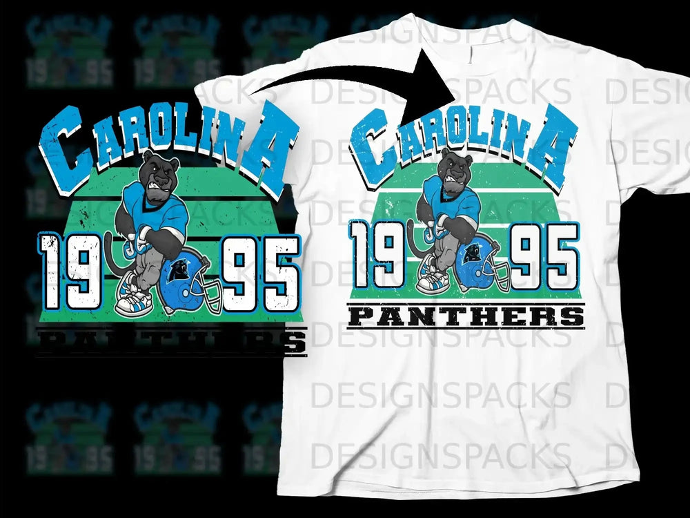 Carolina Panthers 1995 Graphic Sports T-Shirt