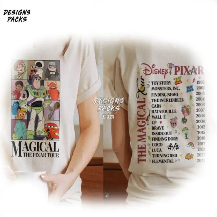 Cartoon Buzz Lightyear Tour - Dated Magical Tour Eras Double - Sided Png Design