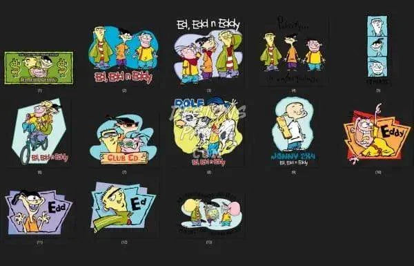 13 Cartoon Designs Bundle PNG
