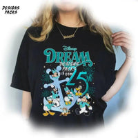 Cartoon Dream 25Th Silver Anniversary At Sea Personalized Cruise 25Th Png Design